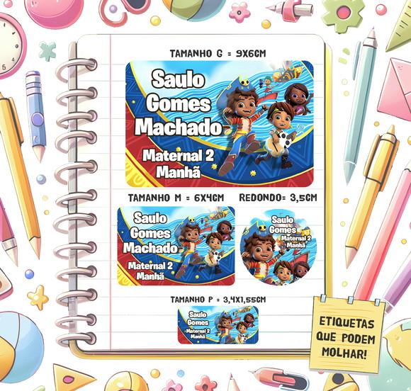 Kit Etiquetas Escolares Santiago dos Mares 79 Unidades