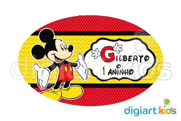 Placa - Painel - Oval - Mickey 70cm