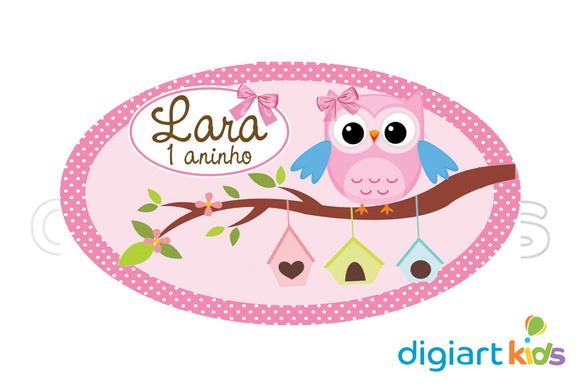 Placa - Painel - Oval - Coruja 70cm