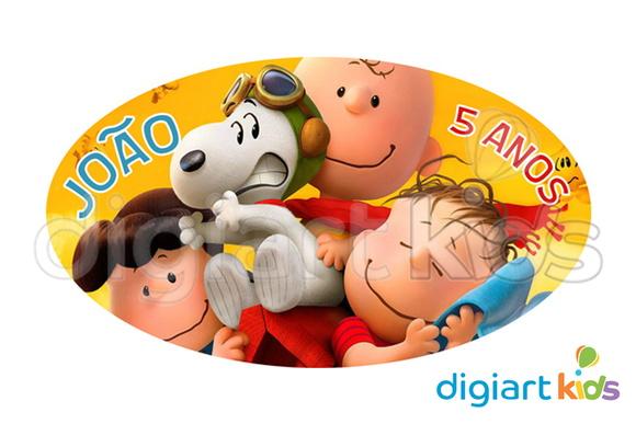 Placa - Painel - Oval - Snoopy - 70cm