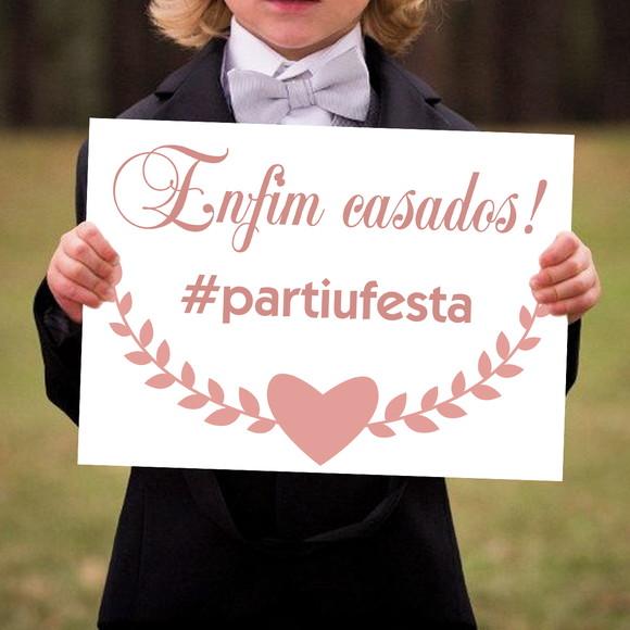 Placa Lá Vem a Noiva para Casamento