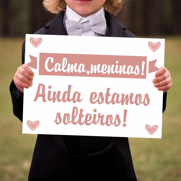 Placa Lá Vem a Noiva para Casamento