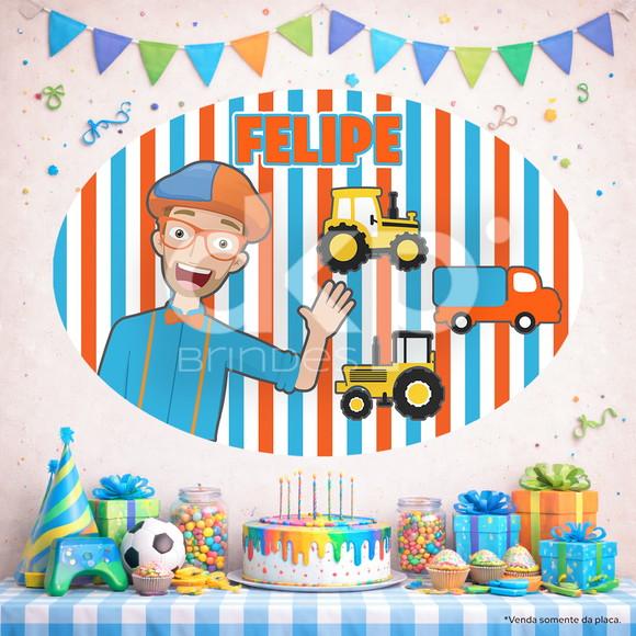 Placa Painel para Decoração Blippi