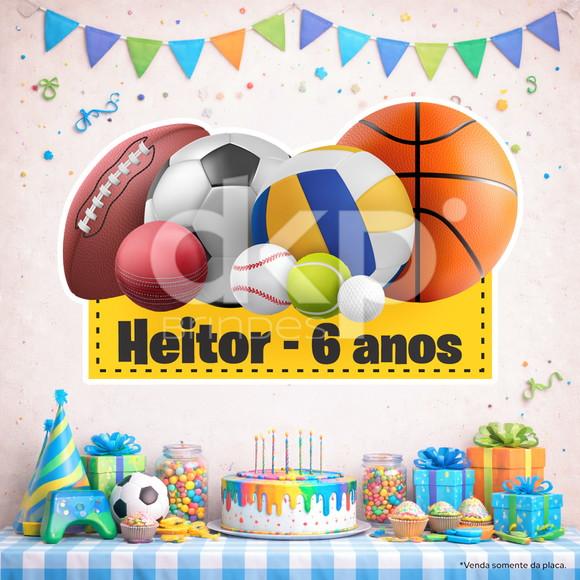 Placa Painel para Decoração Bolas Esportivas