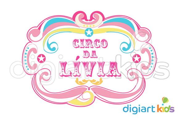 Placa Painel para Decoração Circo Rosa Prazo Diferenciado