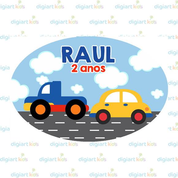 Placa Painel para Decoração Festa Carrinho e Caminhão