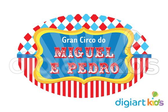 Placa Painel para Decoração Festa Circo