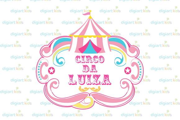 Placa Painel para Decoração Festa Circo Rosa