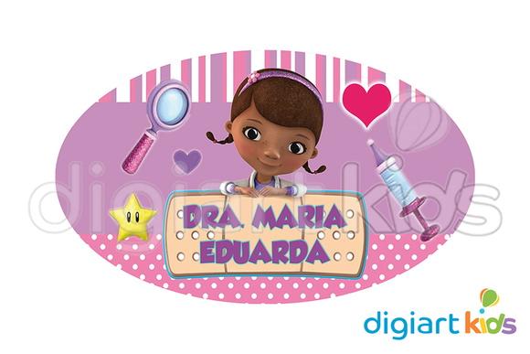 Placa Painel para Decoração Festa Dra Brinquedos 65x45