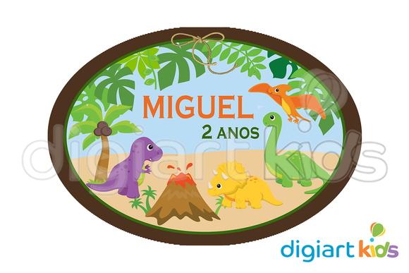 Placa Painel para Decoração Festa Dinossauros