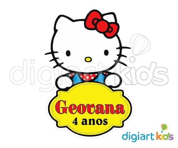 Placa Painel para Decoração Festa Hello Kitty