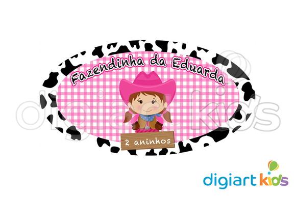 Placa Painel para Decoração Festa Fazendinha Rosa