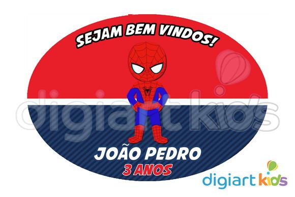 Placa Painel para Decoração Festa Homem Aranha