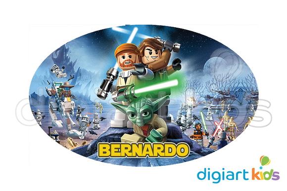 Placa Painel para Decoração Festa Lego Star Wars