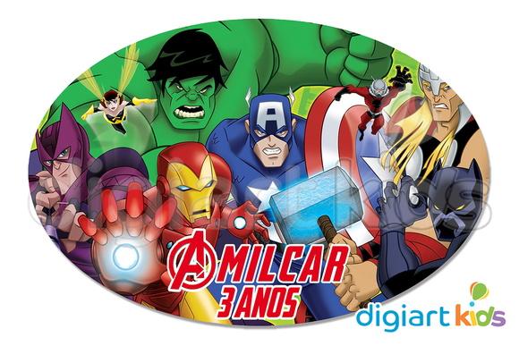 Placa Painel para Decoração Festa Os Vingadores