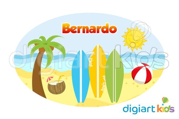 Placa Painel para Decoração Festa Praia e Surf