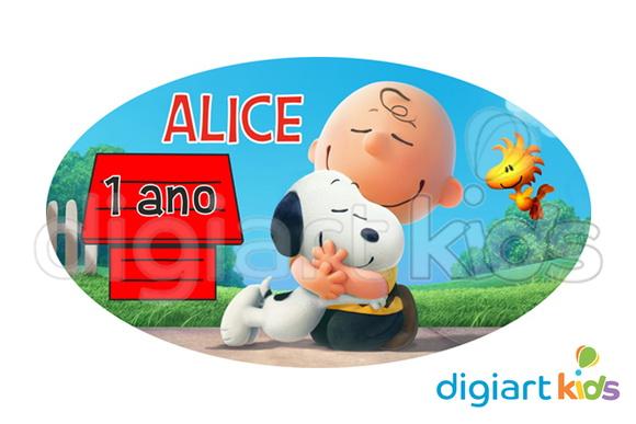 Placa Painel para Decoração Festa Snoopy
