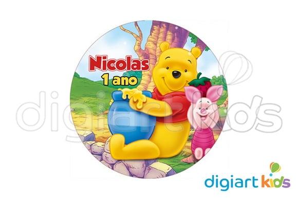 Placa Painel para Decoração Festa Ursinho Pooh