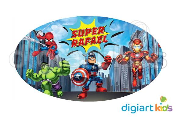 Placa Painel para Decoração Festa Super Hero Squad