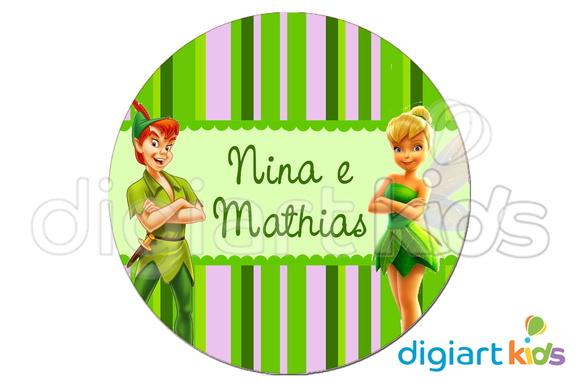 Placa Painel para Decoração Festa Tinker Bell e Peter Pan