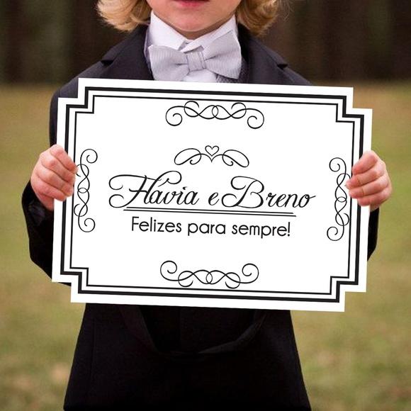 Placa para Casamento - Lá Vem a Noiva