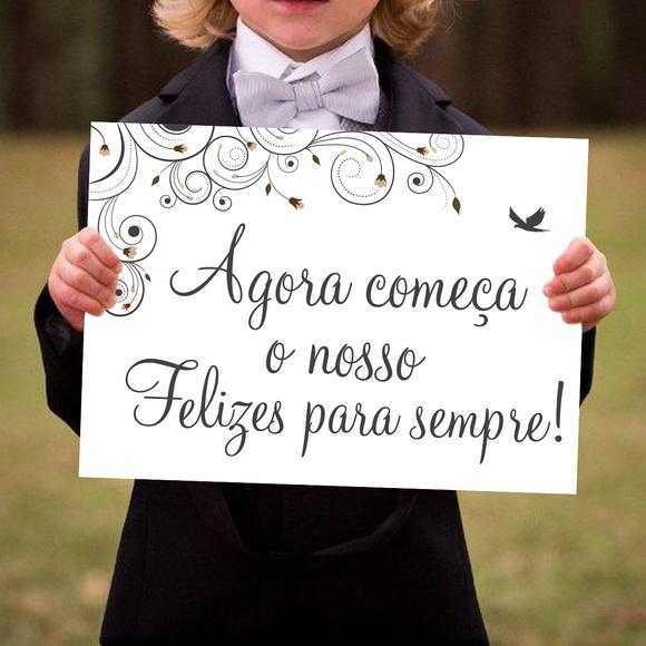 Placa para Casamento - Lá Vem a Noiva