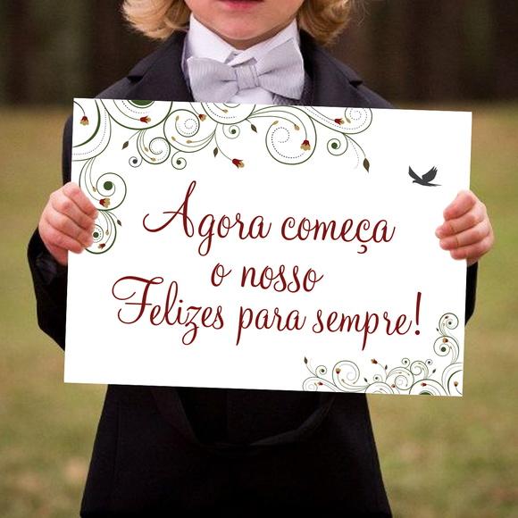 Placa para Casamento - Lá Vem a Noiva