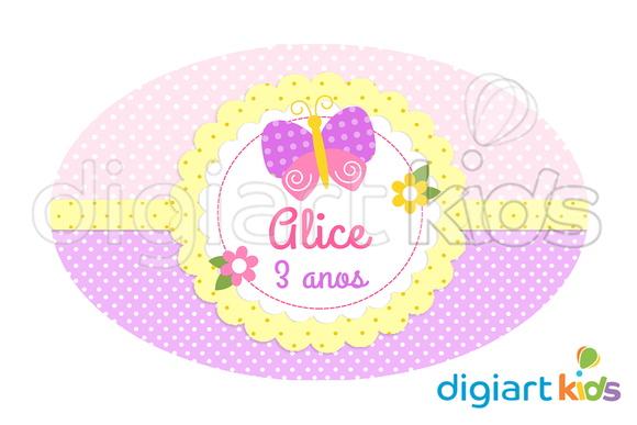 Placa para Decoração Jardim Borboleta