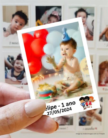 Polaroid Imã de Geladeira 3 Palavrinhas