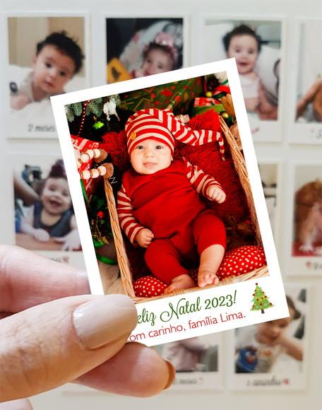 Polaroid Imã de Geladeira 7x5 Natal - Fotos Diferentes