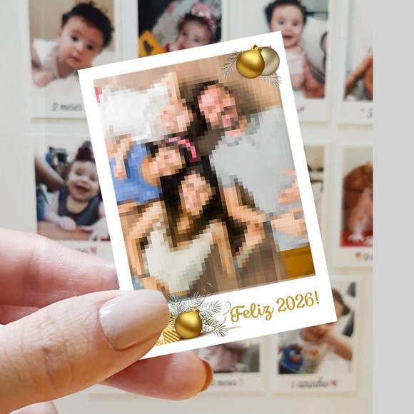 Polaroid Imã de Geladeira Ano Novo