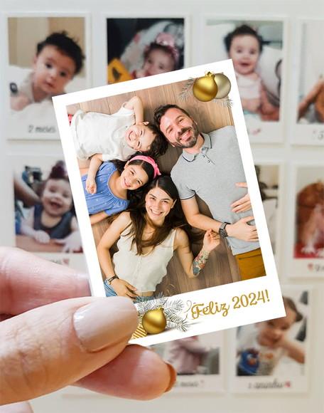 Polaroid Imã de Geladeira Ano Novo com Fotos Diferentes