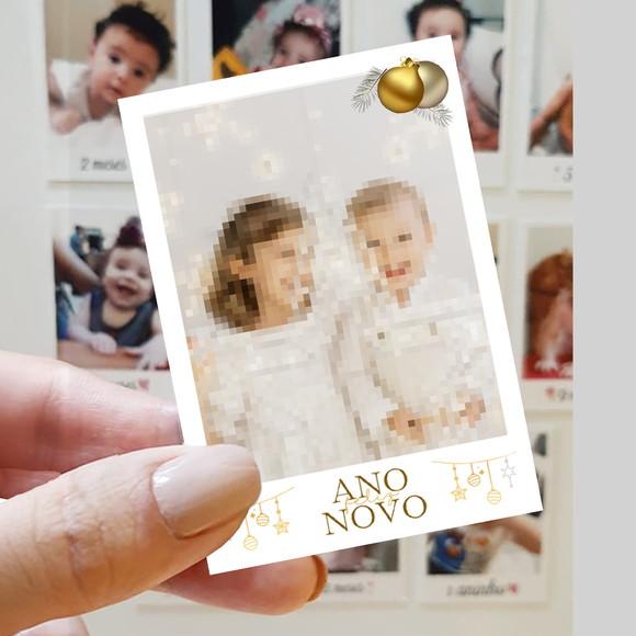 Polaroid Imã de Geladeira Ano Novo 9x6cm Fotos Diferentes