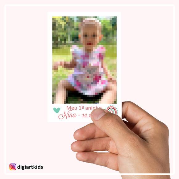 Polaroid Imã de Geladeira Arco Íris Boho