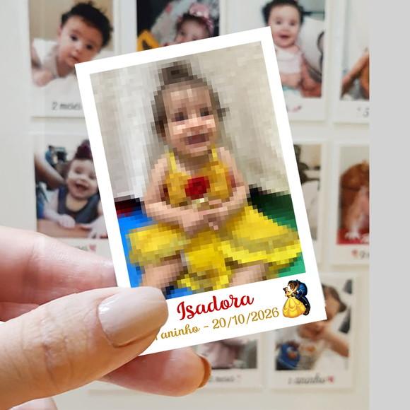 Polaroid Imã de Geladeira Bela e a Fera