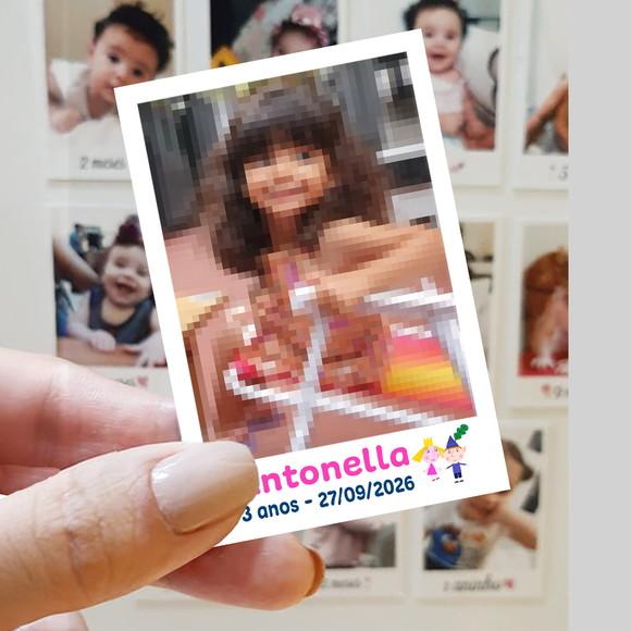 Polaroid Imã de Geladeira Ben e Holly