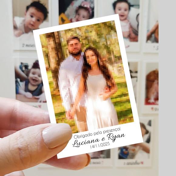 Polaroid Imã de Geladeira Casamento