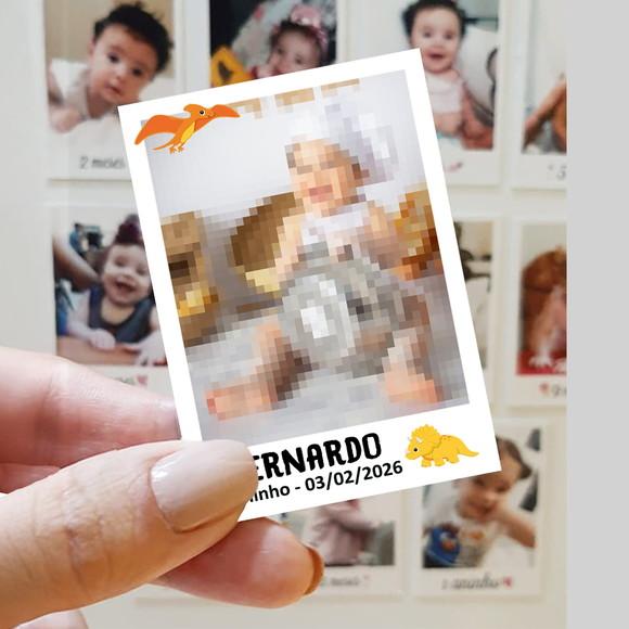 Polaroid Imã de Geladeira Dinossauro