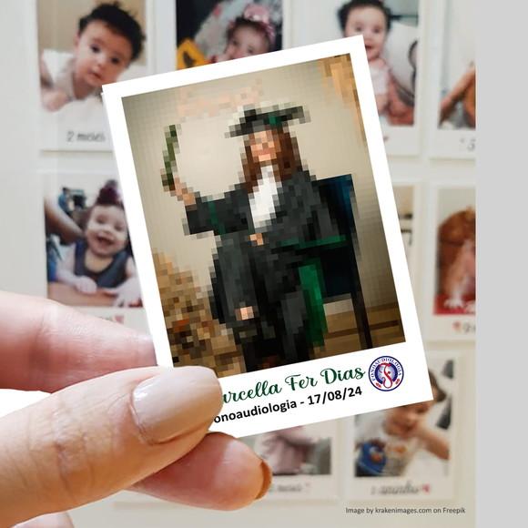 Polaroid Imã de Geladeira Formatura Fonoaudiologia