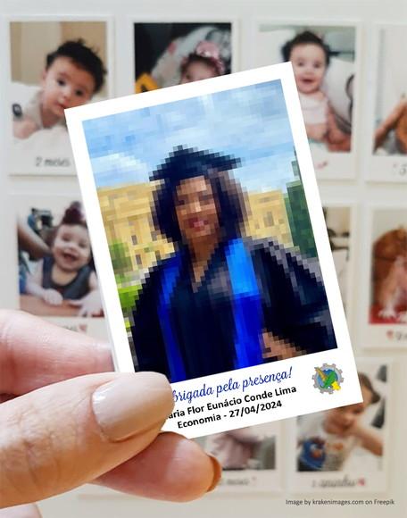 Polaroid Imã de Geladeira Formatura Economia