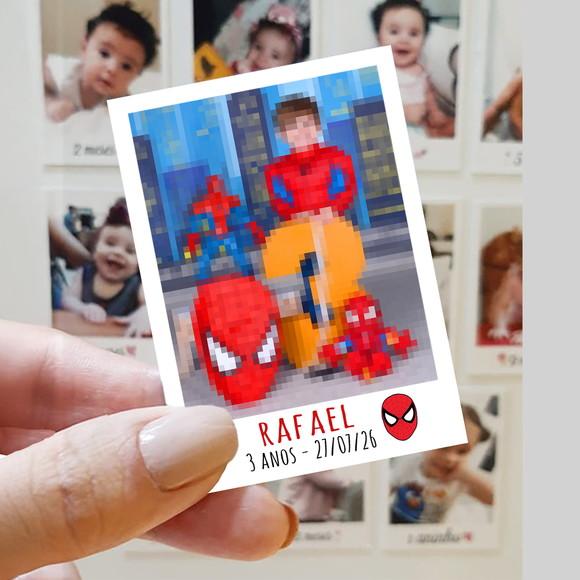 Polaroid Imã de Geladeira Homem Aranha