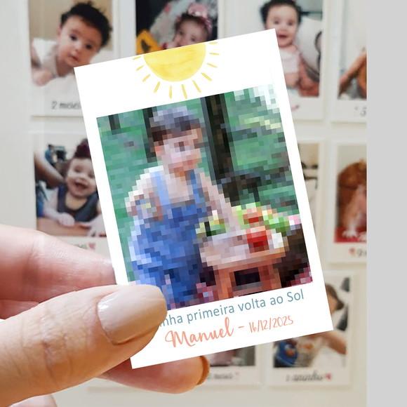 Polaroid Imã de Geladeira Minha Primeira Volta ao Sol