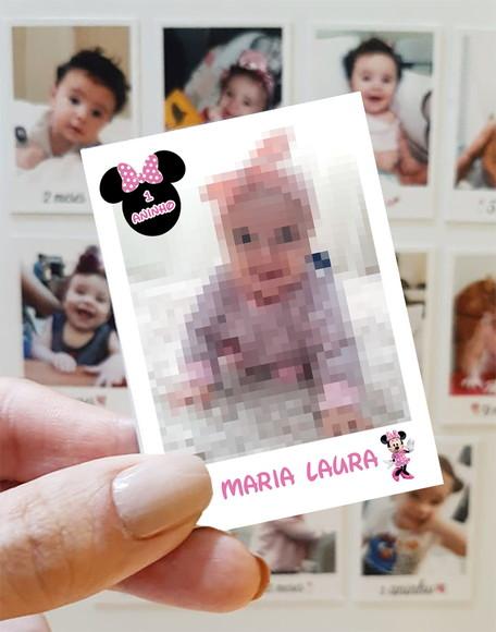 Polaroid Imã de Geladeira Minnie Rosa