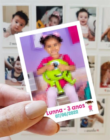 Polaroid Imã de Geladeira Monstros Sa