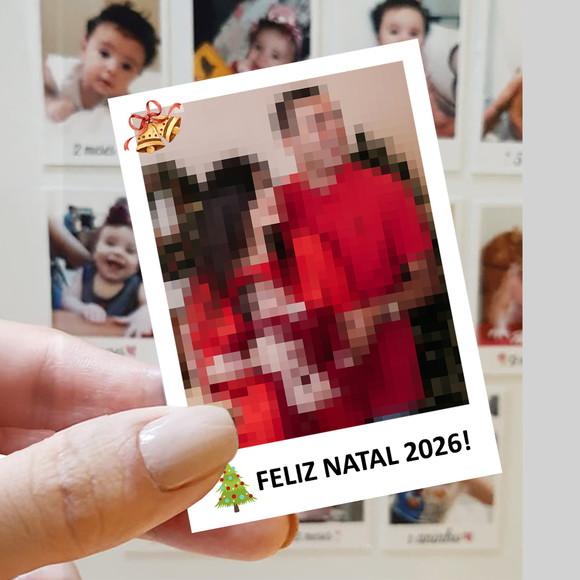 Polaroid Imã de Geladeira Natal