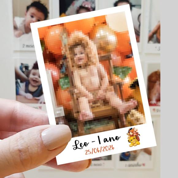 Polaroid Imã de Geladeira Rei Leão