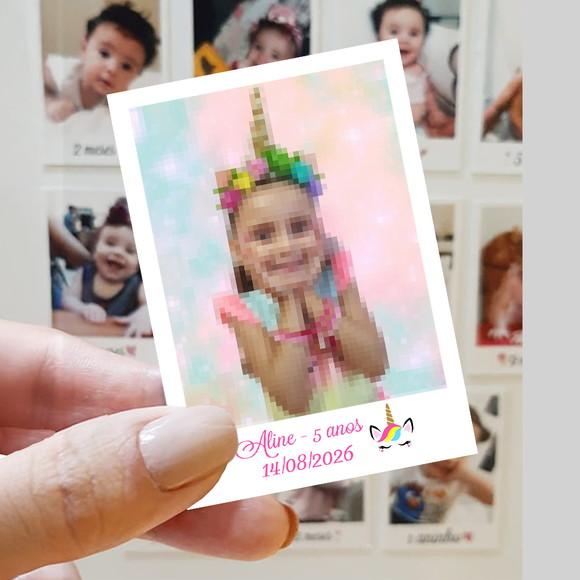 Polaroid Imã de Geladeira Unicórnio