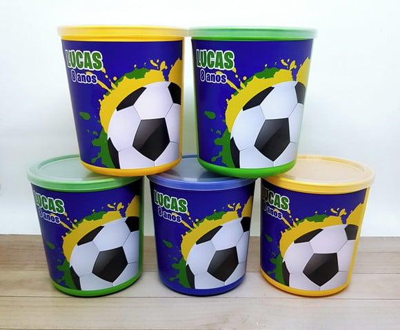 Pote com Tampa Copa Brasil (tipo Lata de Leite)