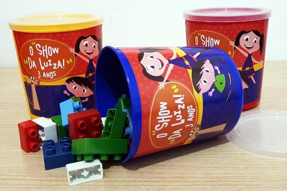 Pote com Peças para Montar Show da Luna (tipo Lego)