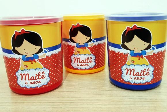 Pote com Tampa Branca de Neve